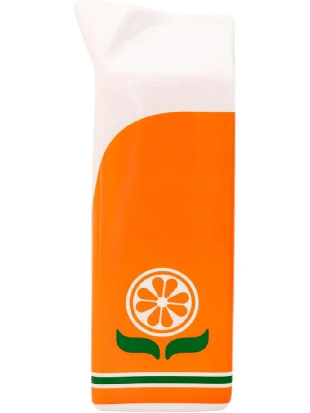 Retro-Inspired Ceramic Flower Vase - Fun OJ Carton Design for Home Decor